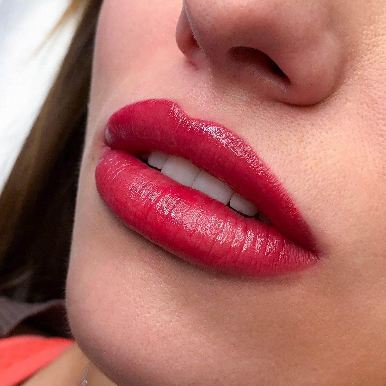 Resultado de efecto acuarela en labios